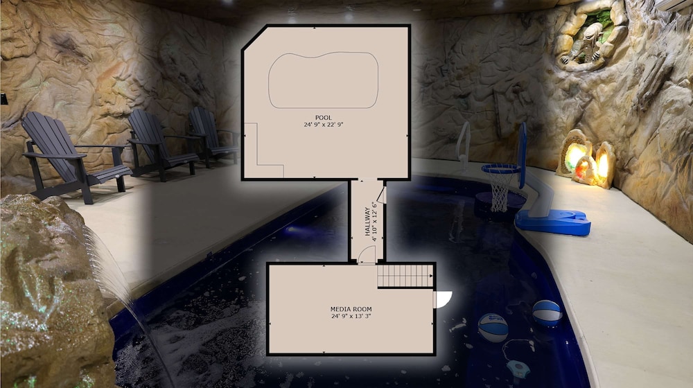 Gandalf s Getaway Indoor Pool Theater Arcade Firepit Book Now