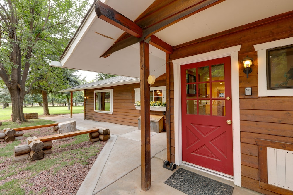 Rustic Pine Retreat w/ Fenced 1-acre Yard - Property Image 2