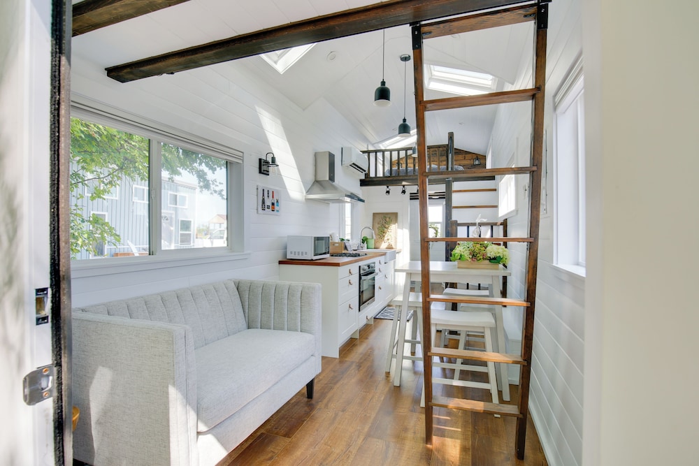 The Merlot Bungalow Defiance Tiny Home on Trail