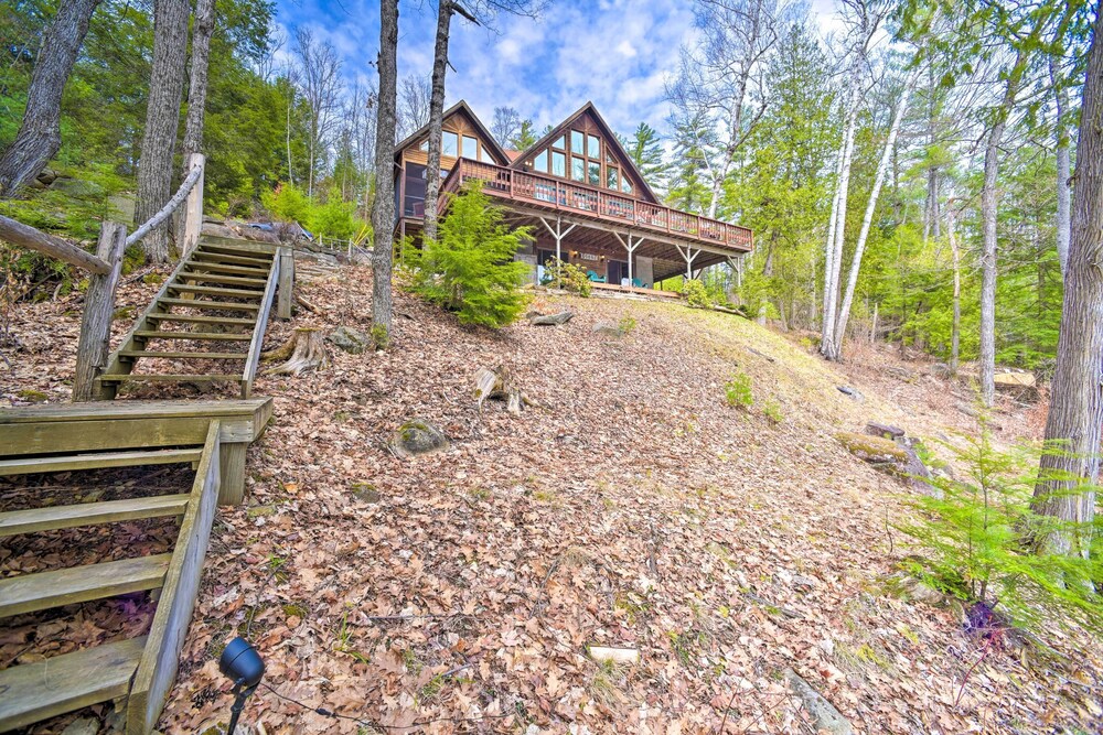 Adirondack Oasis: Lake House w/ Dock + Deck!