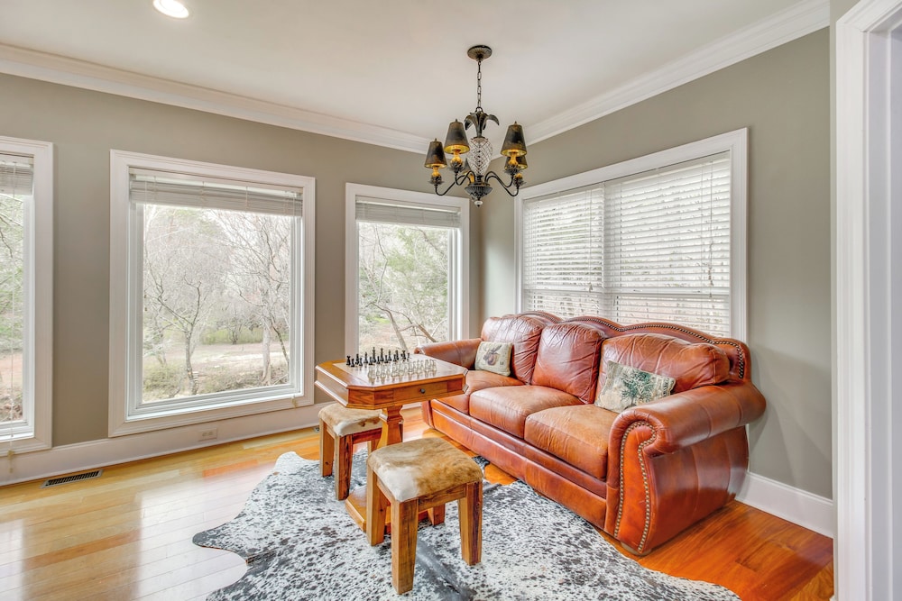 Game Room & Fire Pit: Riverfront Home in Ellijay!