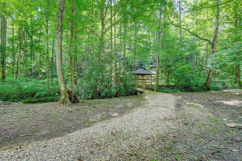 Fire Pit: Tree-lined Gem in Cosby
