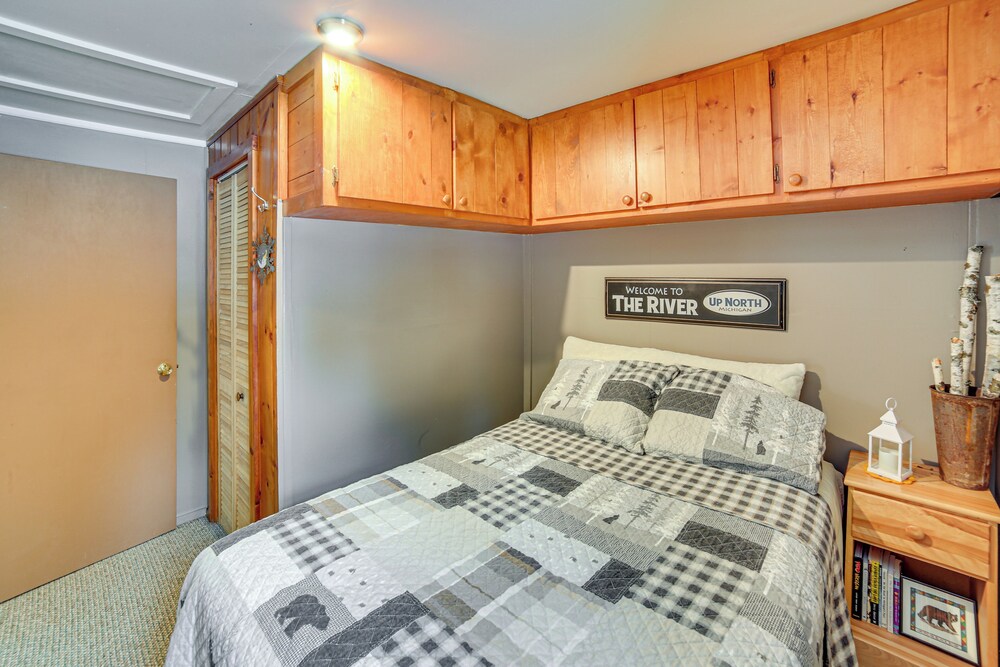 Ice Fish & Snowmobile: Riverfront Manistique Cabin