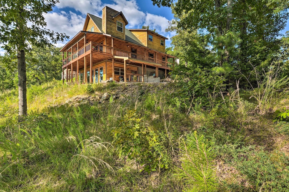 Spacious Log Cabin w/ Fire Pit & Game Room! view 5