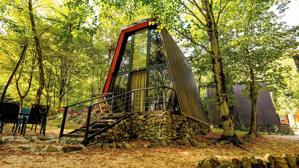 Eco village in the forest