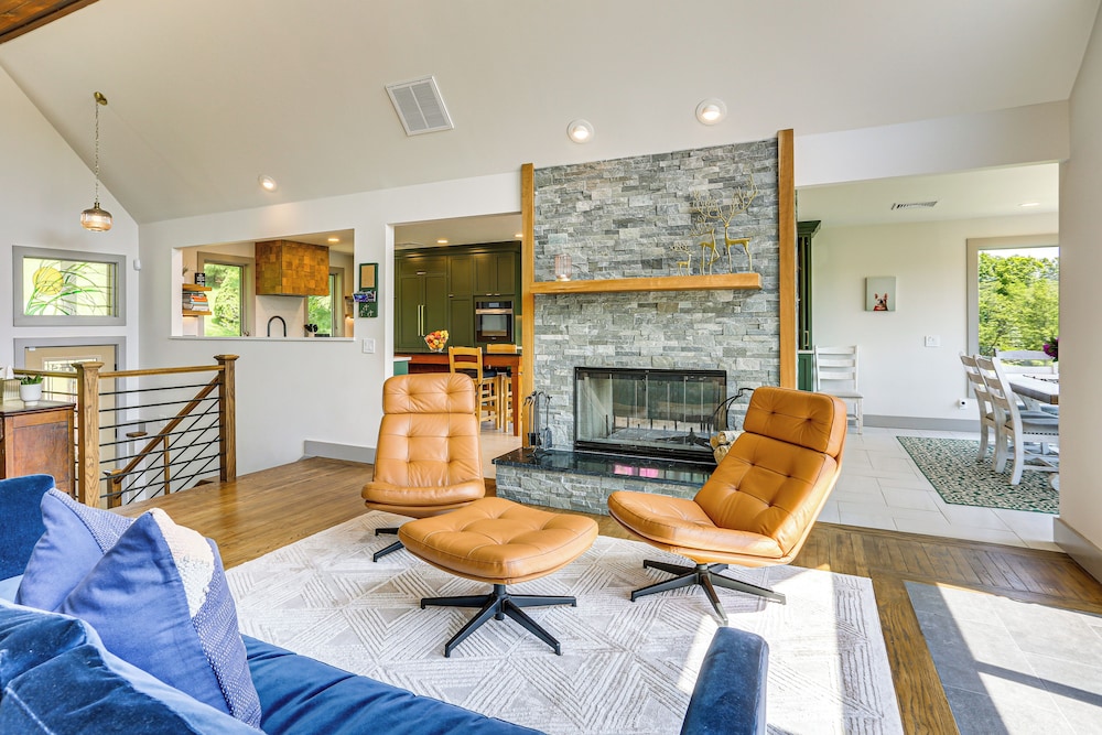 Walk to Bethel Woods: Family Home w/ Deck & Views!