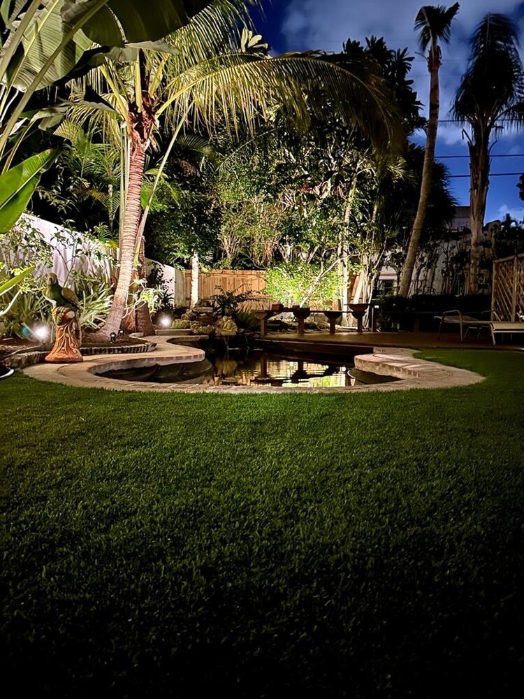 Koi Pond Oasis Near Beach Downtown