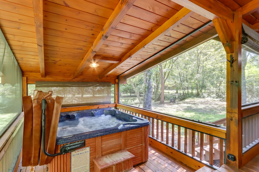Blue Ridge Cabin Rental w/ Hot Tub & Creek Access! view 2