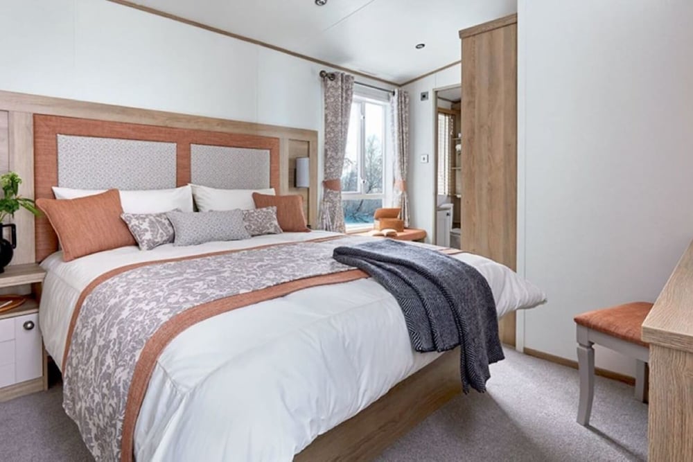 1 Bed Lodge Sleeps 4 - Pet Welcome - Fireplace view 2