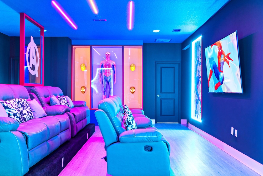Themed Kids' Rooms, Pool & Game Loft Near Disney