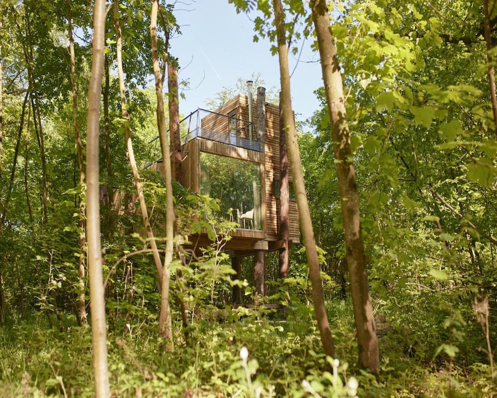 Treehouse in Tournai With Sauna & Forest Views