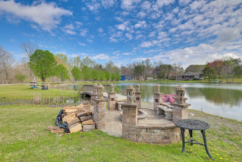 Fire Pit + Game Room: Lakefront Escape in Trenton!
