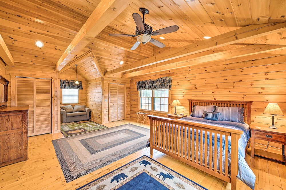 9 Mi to Bretton Woods: Carroll Log Cabin w/ Deck view 5
