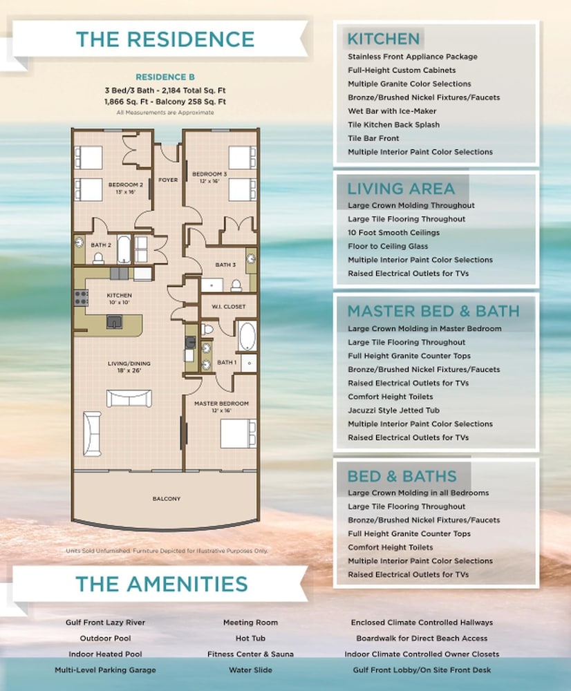 Phoenix Gulf Towers 1807 3 Bedroom Condo