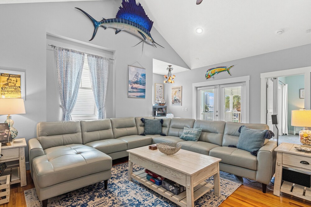 Seafoam Beautiful 3BR Home With Heated Private Pool - 4 Min Walk to Beach!
