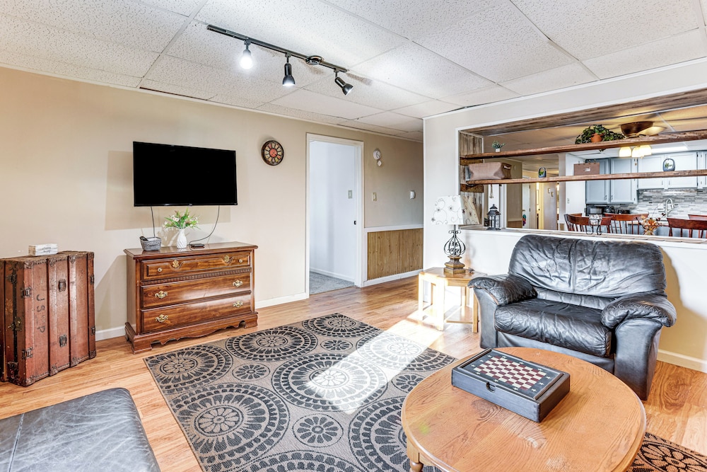 1 Block to Crystal Lake: Downtown Beulah Apt!