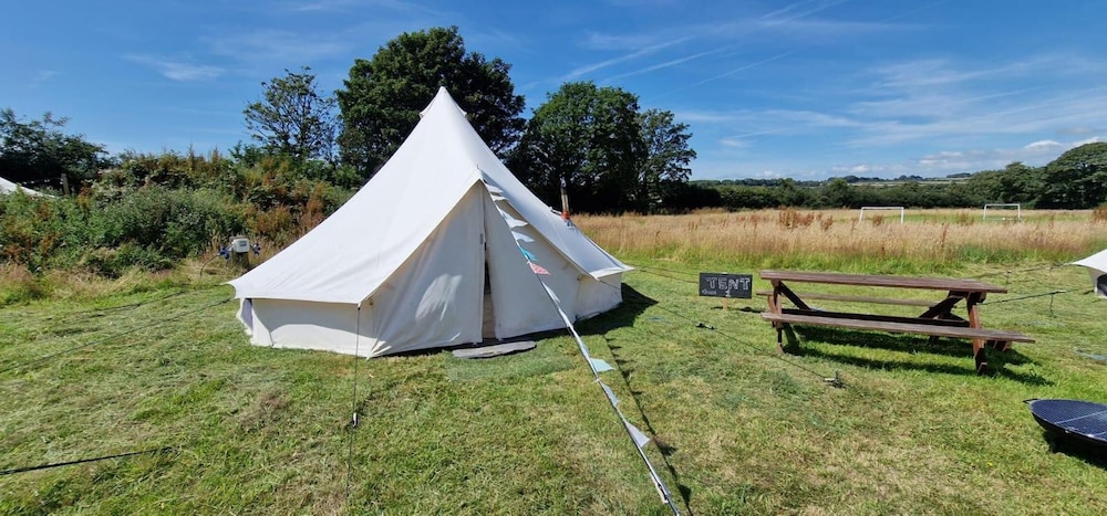 Dog Friendly Cozy Bell Tent With Log Burner
