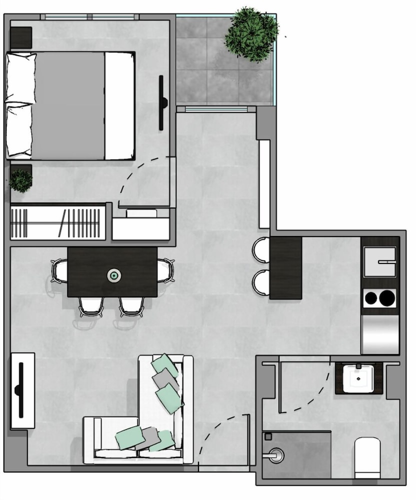 Large Corner Apt-1BR T1 207