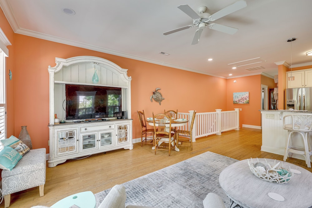 Steps to Ocean: Luxe Kure Beach Home w/ Game Room