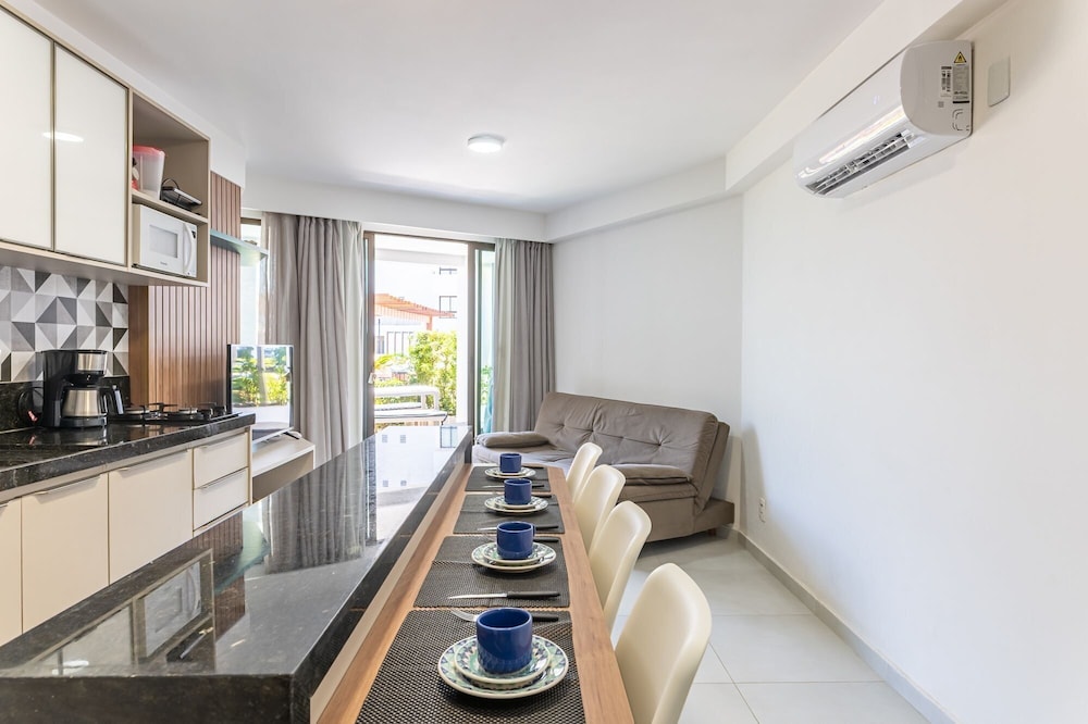 Flat beira mar-Com Churrasq-SH133