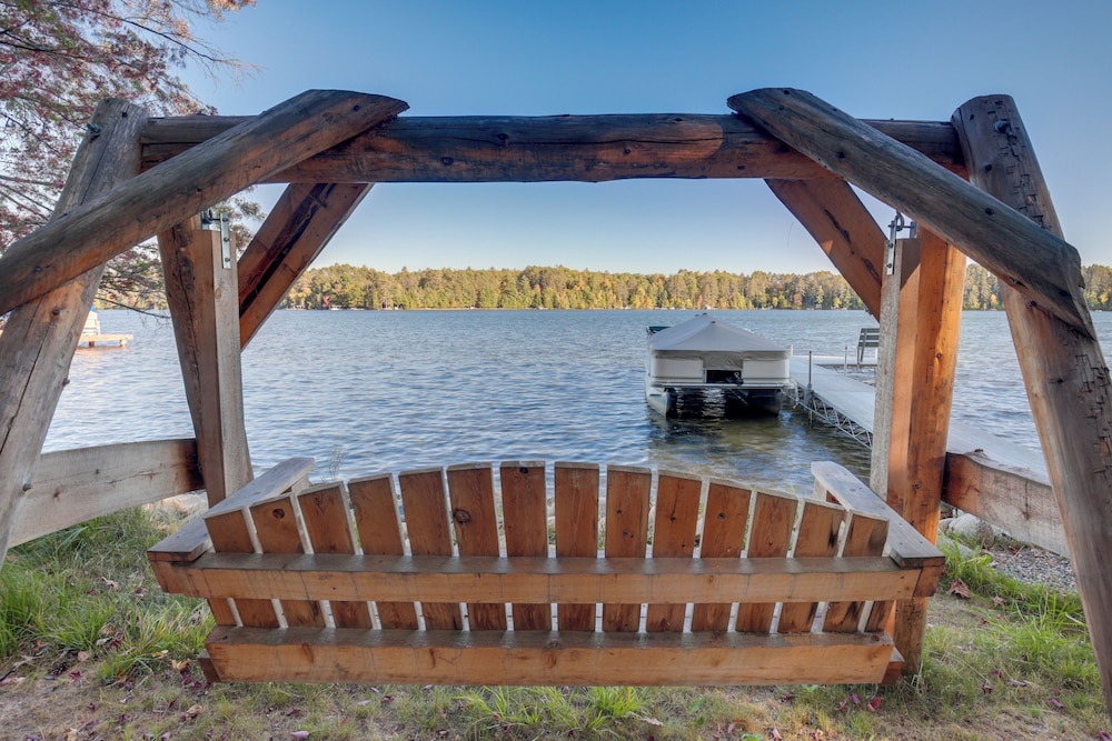 Lakefront Home w/ Dock, Fire Pit in Eagle River! view 3