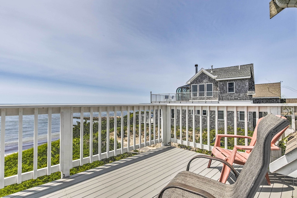 Fireplace + Sunroom! Oceanfront Cape Cod Cottage