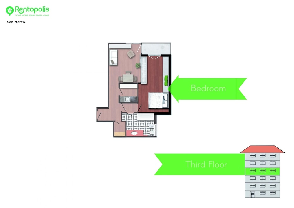 S Marco - Bright Central 1bdr With Balcony in Brera