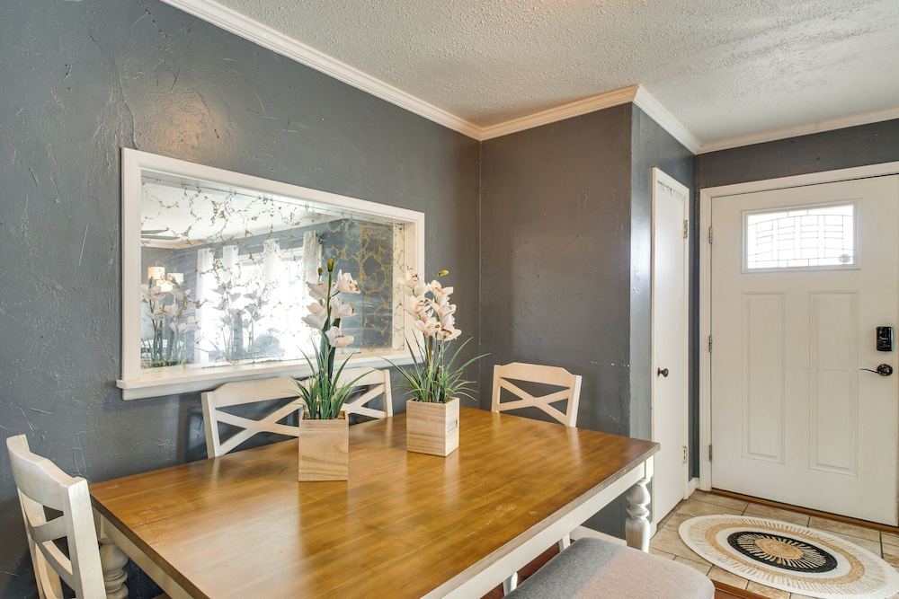 Easy OKC Access! Quiet Home w/ Yard & Workspace