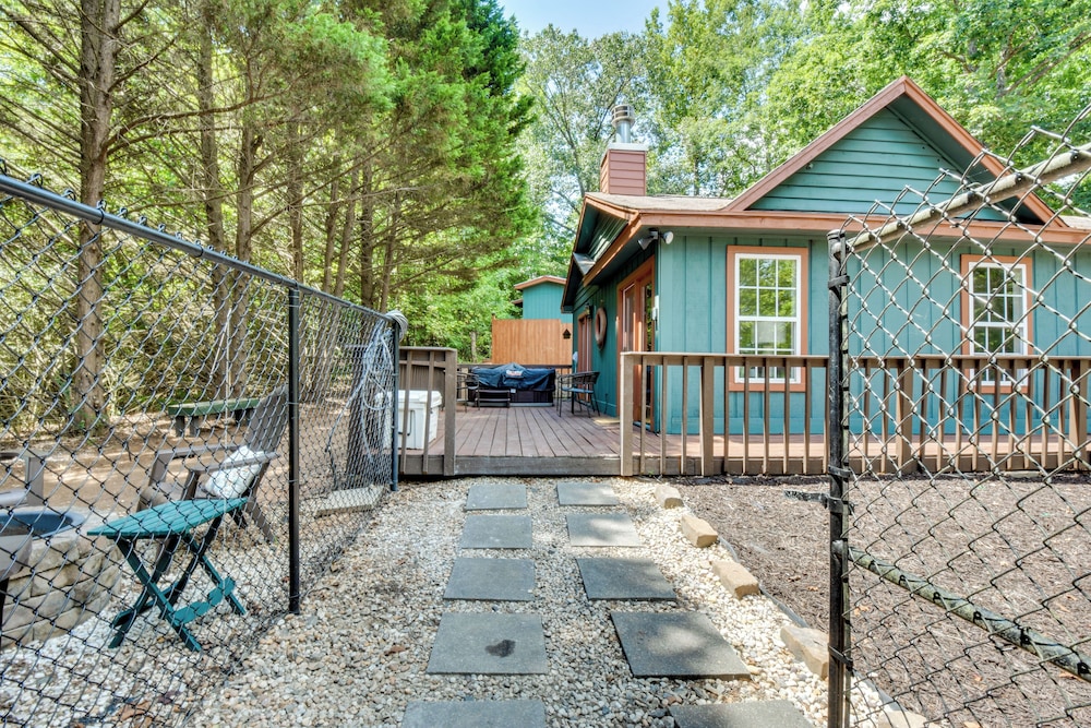 Dock & Hot Tub at Fair Play Hideaway!