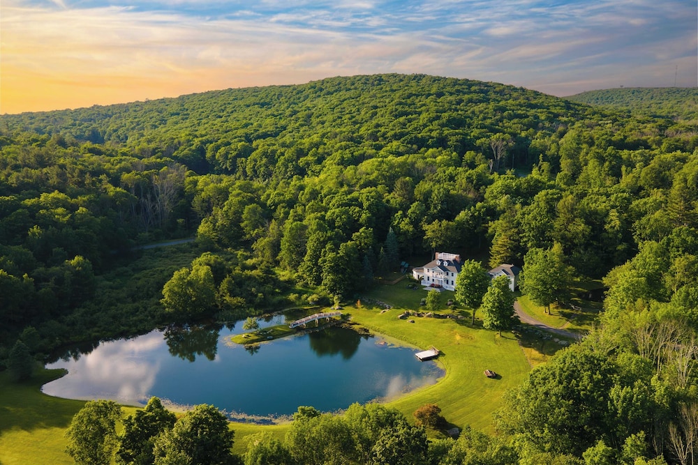 Secluded Berkshires Estate + Private Pond/pool,theater, Gym Sunny Pond