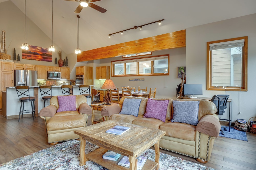 Patio w/ Peak 1 Mtn View: Main Street Frisco Condo