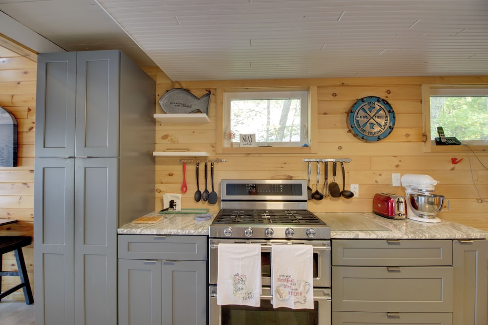 Dock + Fire Pit: Lakefront Cabin in Deer River!