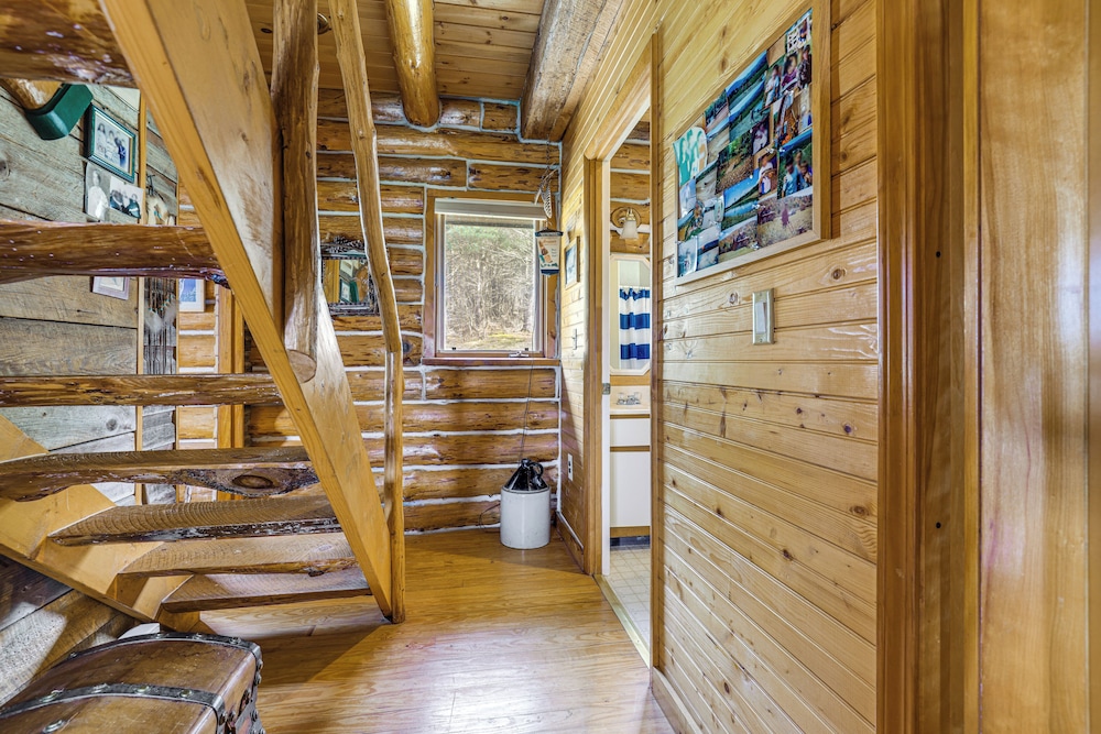 Log Cabin w/ Pond & Trail Access in Almond!