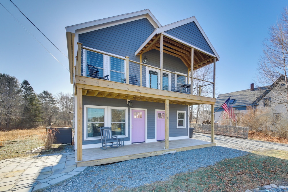 Deck w/ Water Views: Quiet East Boothbay Retreat!