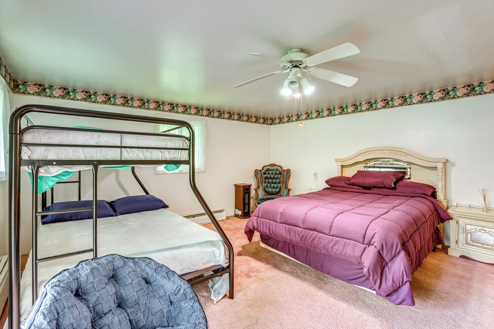 Lakefront Group Getaway w/ Dock in Baldwin!