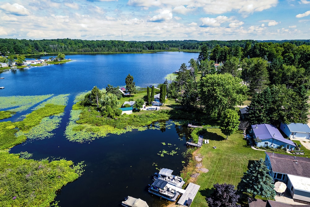Waterfront Retreat w/ Dock & Yard in Reed City!
