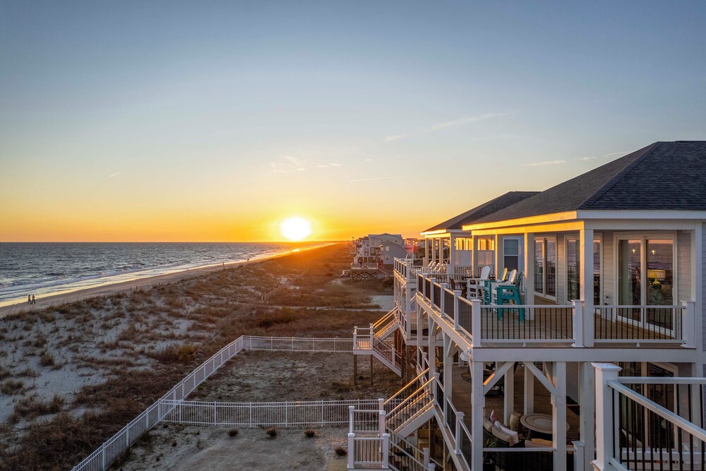 Walk to Beach: Coastal Oak Island Gem w/ Elevator!