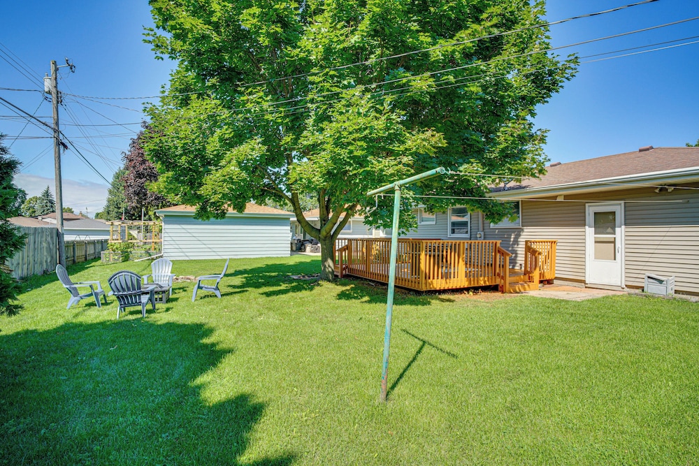 Large Backyard, Walk to Hospital: Sheboygan Abode!