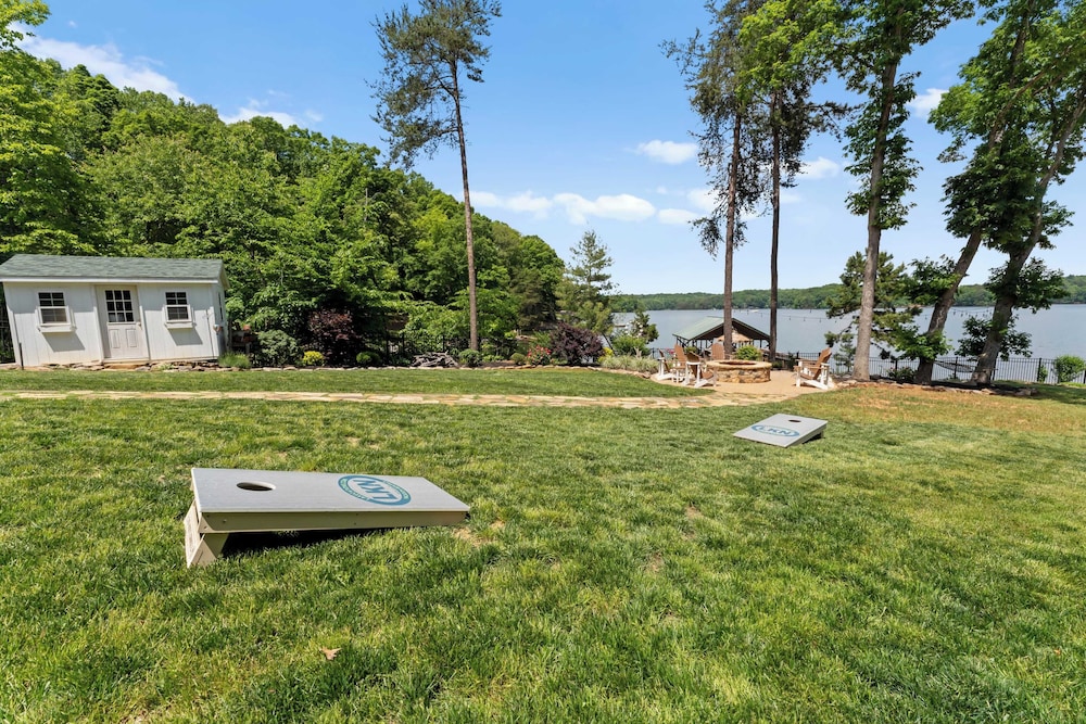 Spacious Waterfront Home on Lake Norman With Firepit, Views, and Dock Access