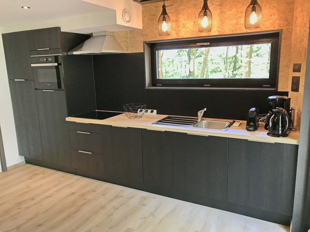 Modern, Wooden Chalet With Wood Burning Stove, in the Forest