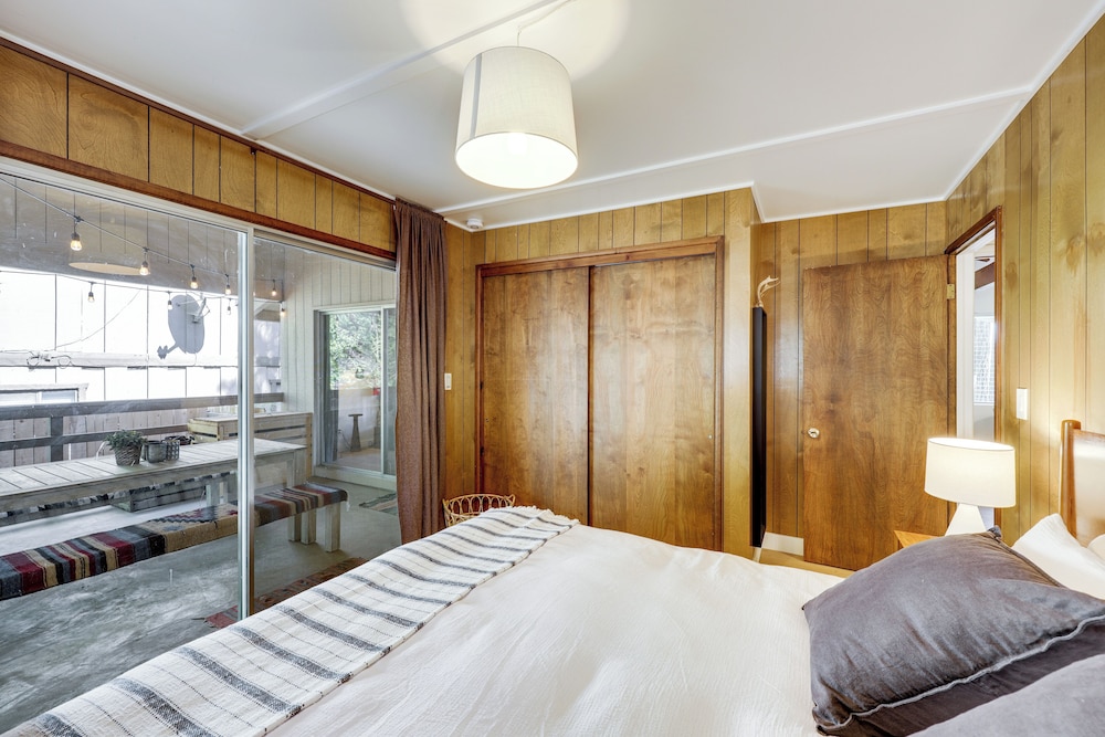 Game Room + Deck: Wooded Big Bear Lake Retreat