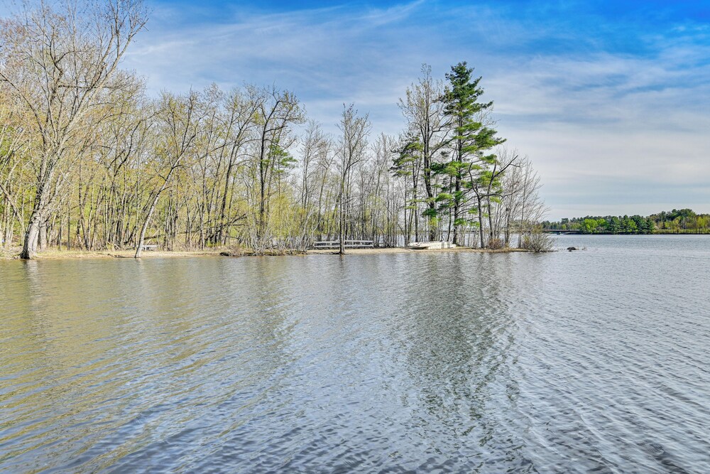 Fire Pit + Beach Access: Quiet Northville Retreat