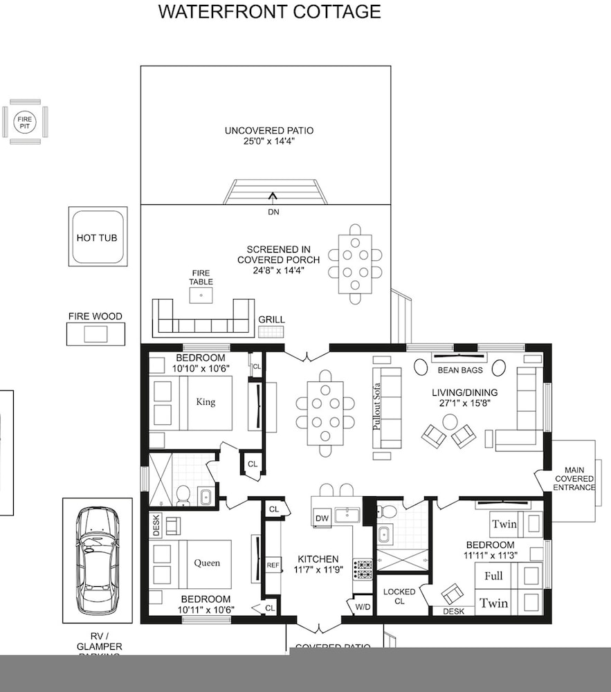 2 Lake Cabins Pool Hottub Game Room 23acs