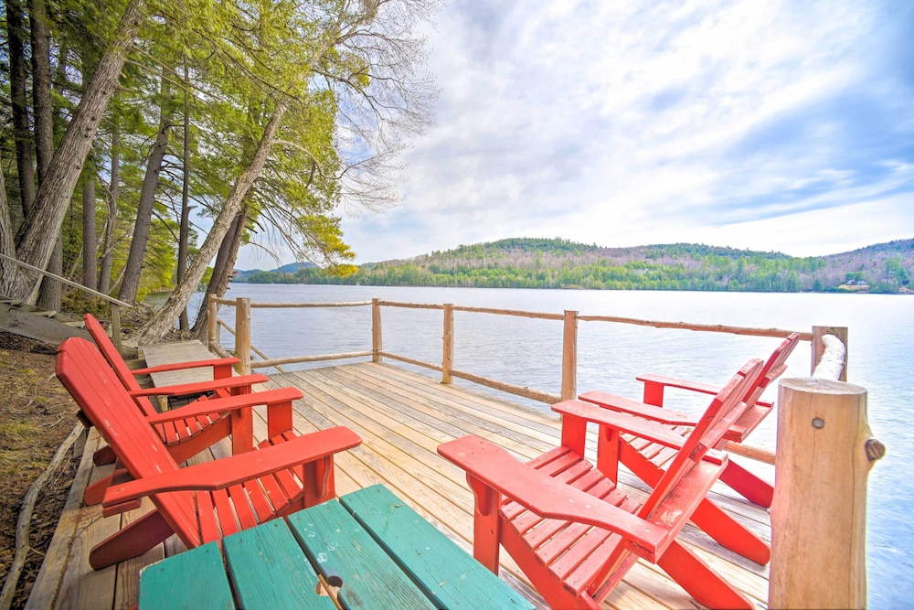 Adirondack Oasis: Lake House w/ Dock + Deck!