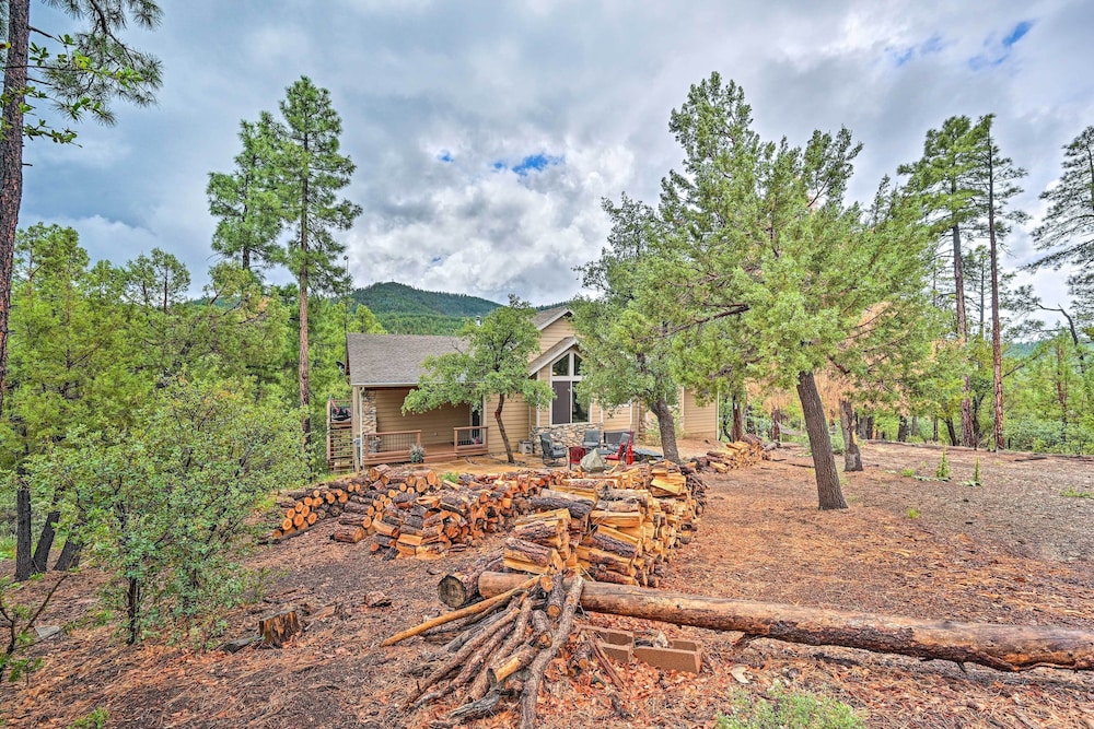 Fire Pit, Deck & Grill: Serene Prescott Cabin! view 2