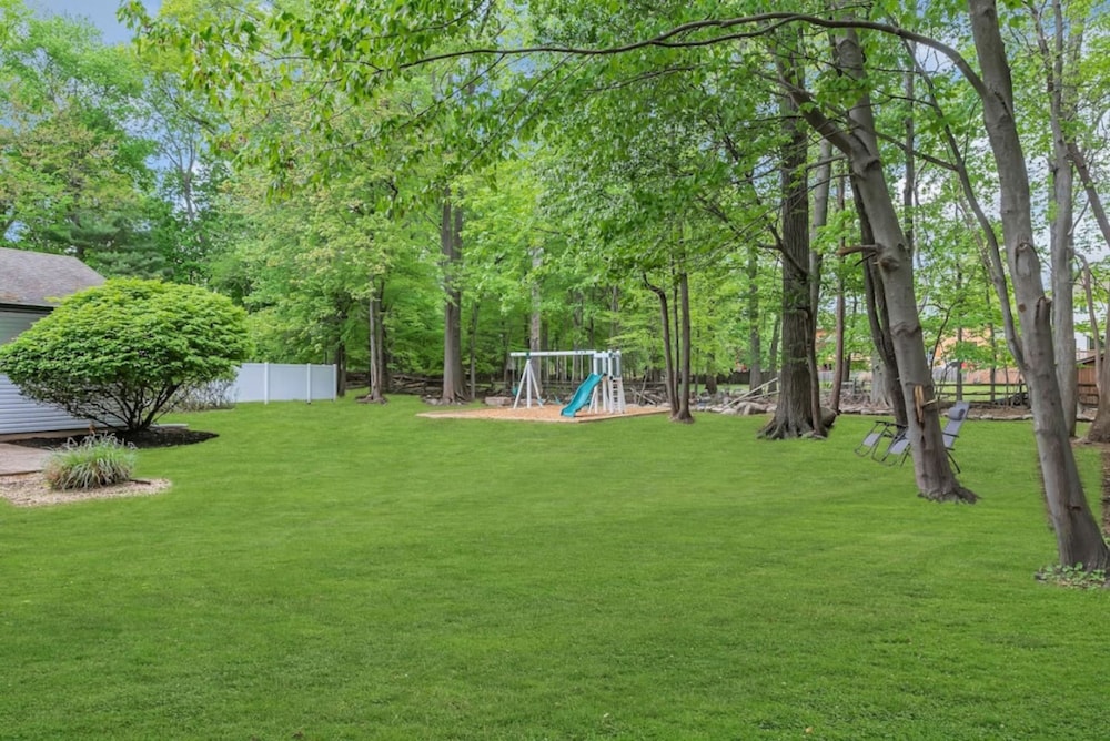 Cozy Family Home Fireplace and Backyard Playset