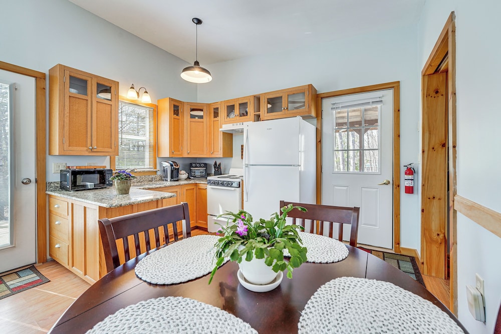 Private Dock & Deck: Tranquil Dam Pond Cottage!