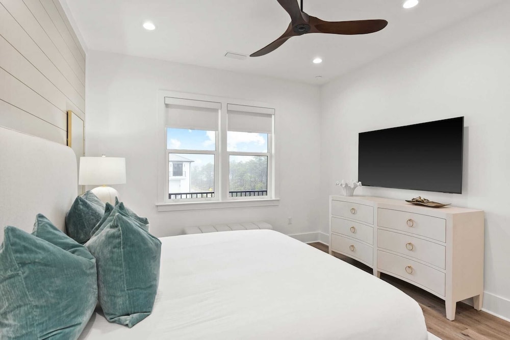 Luxe 30A Home w/ Pool, Outdoor Dining, Golf Cart, & Minutes to Beach