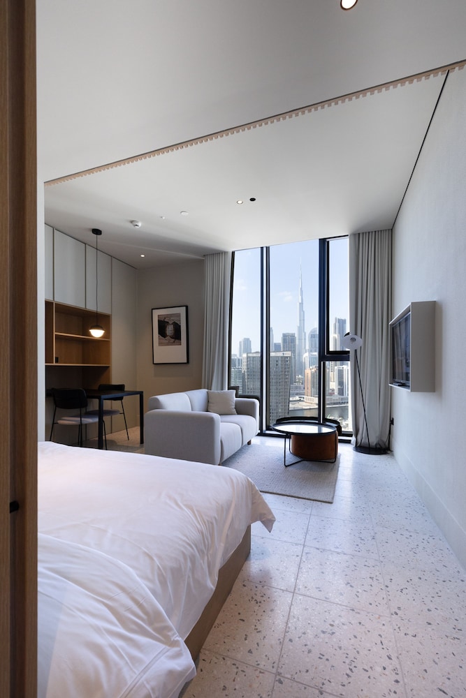 Modern Studio at Upside Living With Burj Views - Business Travelers