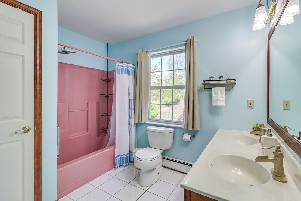 Lake-view Gem w/ Game Room in Long Pond!